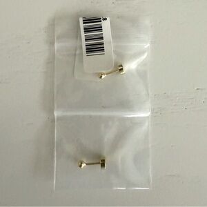 2/$10 | Stainless Steel Gold Plated Rounded Ball Earrings